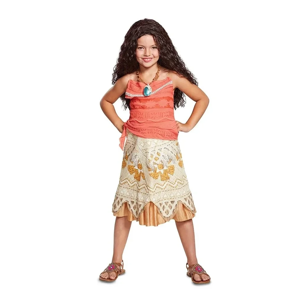 Official Disney Moana Costume Dress GIRLS S (6/6X) Cosplay‎ Fancy Dress Playtime